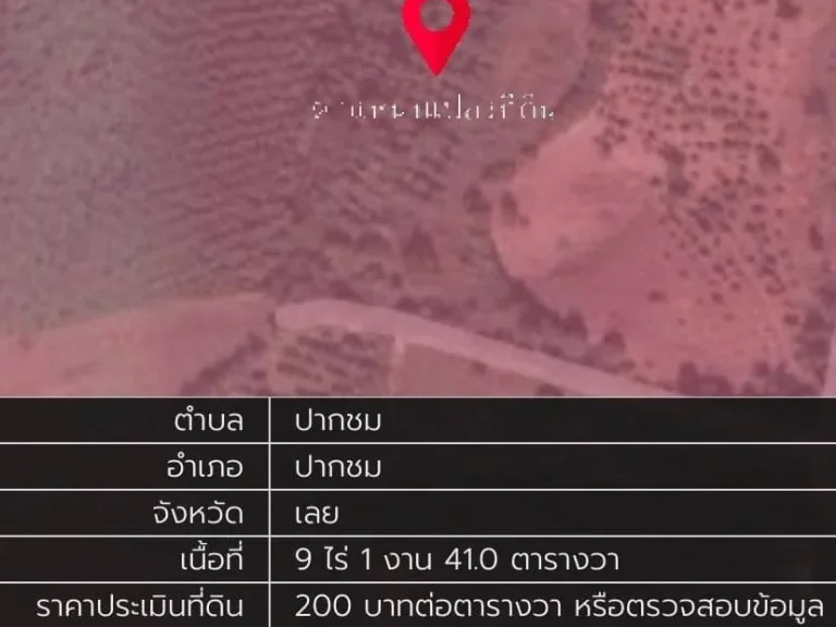 ขายที่ดินผังชมพู 9-1-41 ไร่ วิวภูเขา ธรรมชาติร่มรื่น อปากชม จังหวัดเลย