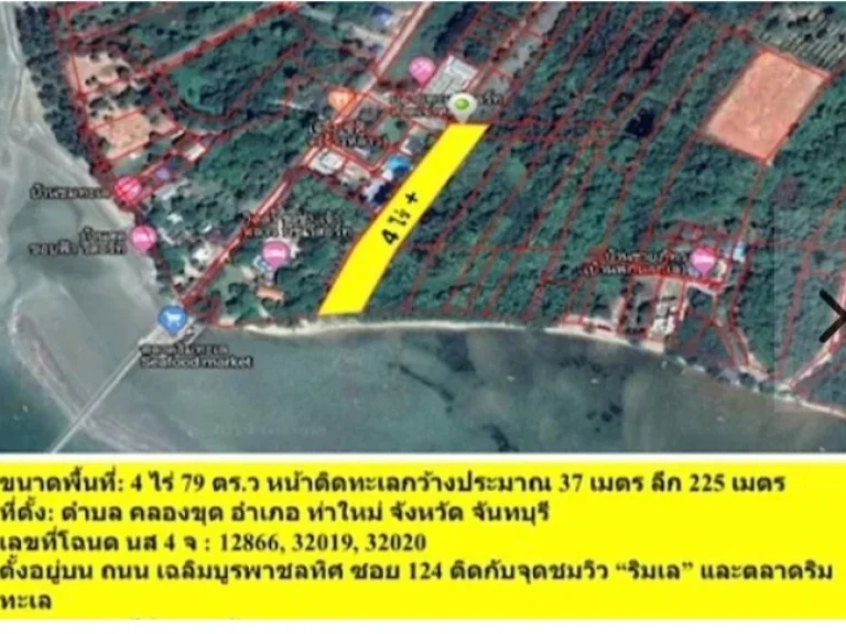 ขายที่ดินติดทะเลหาดเจ้าหลาว 4 ไร่ไร่ละ 1 2 ล้าน จำนวน 4 ไร่ ติดทะเลเจ้าหลาวไม่มีถนนกั้นสนใจสอบถามได้ค่ะ