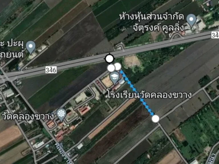 ที่ดินสวย บรรยากาศดี 420 ตรว ใกล้ ถเส้น346 ติดถนน 2 ด้าน เป็นส่วนตัว ทำบ้านสวน โกดัง โรงงาน