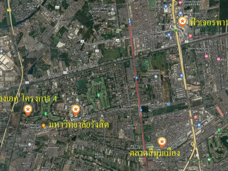 ขายที่ดิน 375 ตรว หมู่บ้านเมืองเอก โครงการ 4 ติดสนามกอร์ฟ