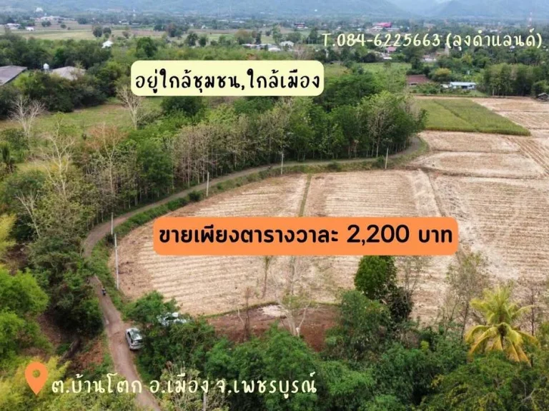 เปิดจองที่ดินแบ่งขายบ้านโตก เนื้อที่ 150-254 ตรว ตบ้านโตก อเมือง จเพชรบูรณ์