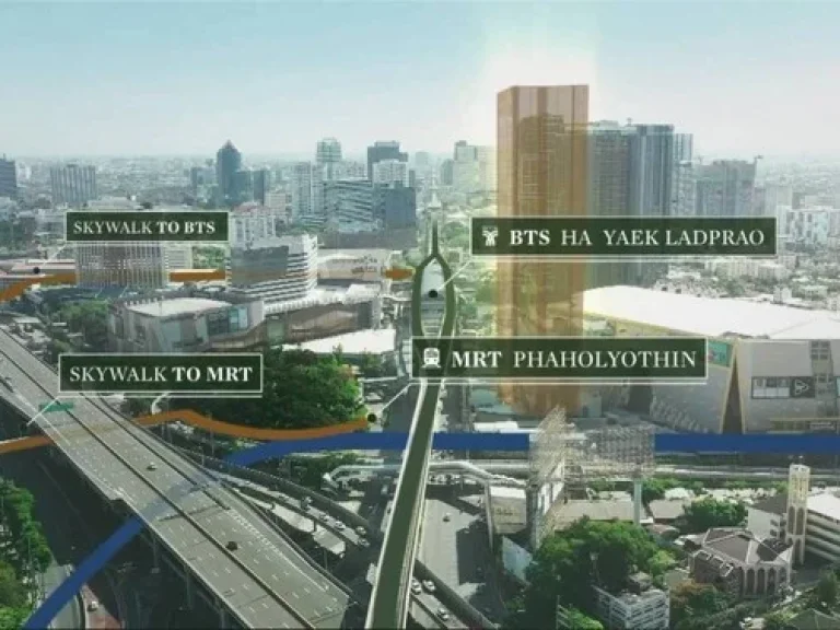 คอนโด The Crest Park Residences ห้าแยกลาดพร้าว ห้องใหม่ ใกล้ รถไฟฟ้า 2 สาย ติดถนน พหลโยธิน