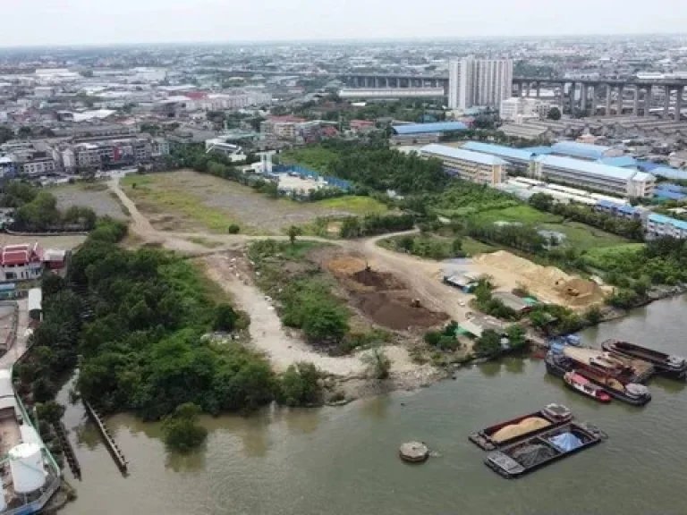 ที่ดินติดริมแม่น้ำเจ้าพระยา ติดถสุขสวัสดิ์ พระประแดง สมุทรปราการ 43 ไร่ ขายตรว ละ 70000