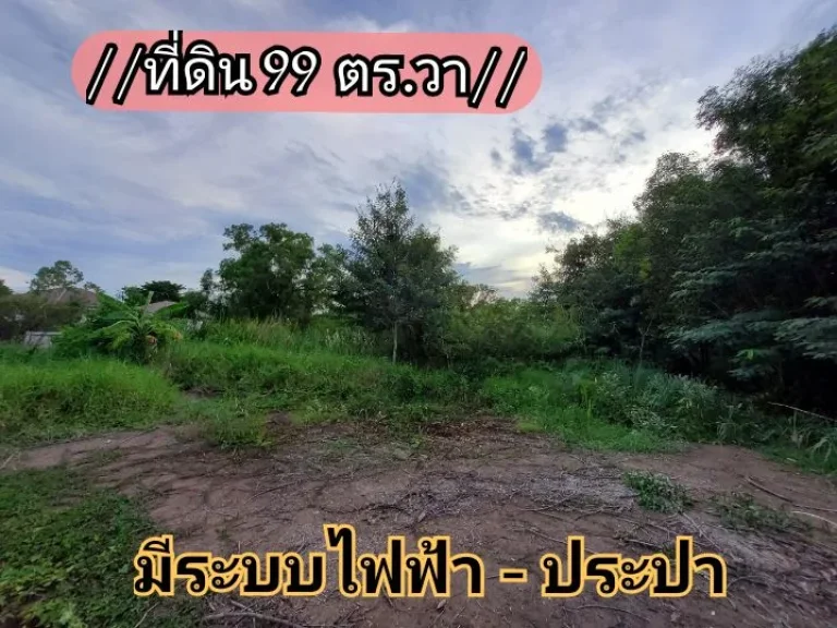 ขายด่วน ที่ดินถมแล้ว 99 ตารางวาเหมาะสร้างบ้านซอย ร่วมสุข 59 เมืองปทุมธานี