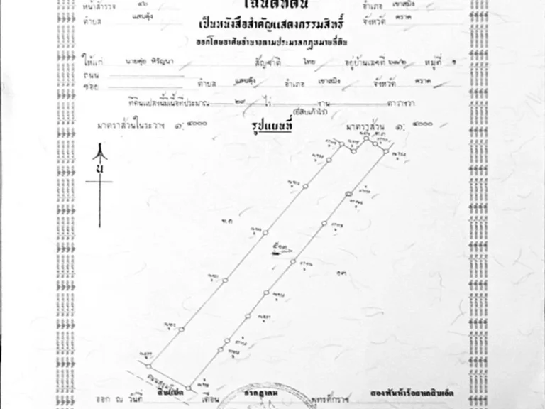 ให้เช่าที่ดินพร้อมบ้านมีต้นผลไม้ในพื้นที่ ที่ติดถนนสุขุมวิท แสนตุ้ง เขาสมิงตราด 56ไร่