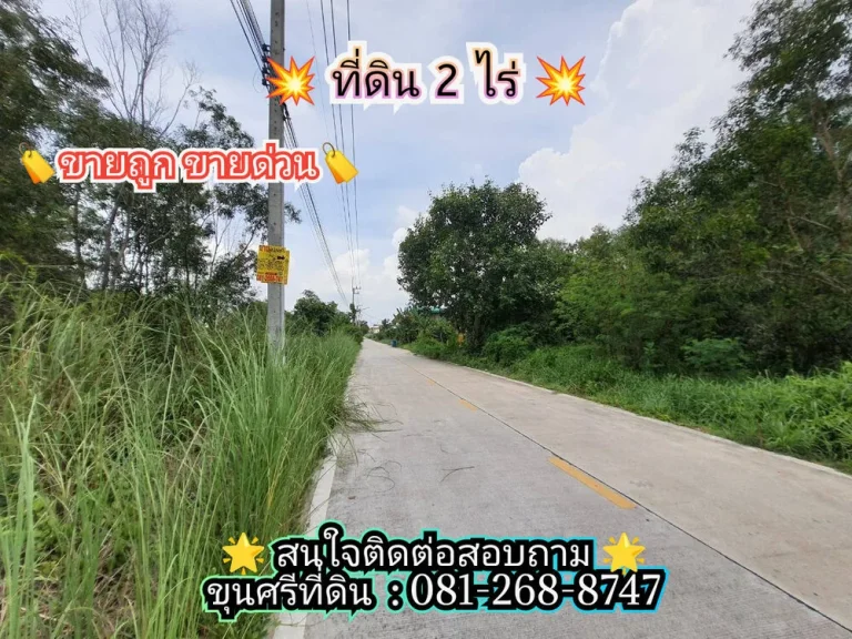 ขายด่วนมาก ที่ดินคลองห้า 2 ไร่ ติดถนนคอนกรีตสาธารณะ ซคลองห้าตะวันออก 28 อคลองหลวง