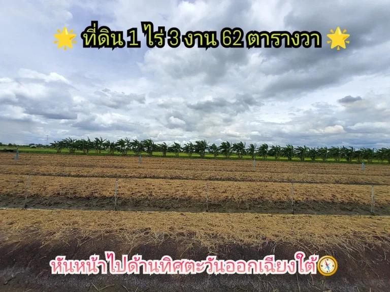 ขายที่ดิน 1-3-62 ไร่ติดถนนสาธารณะโซนสีเหลืองตคลองขวาง อไทรน้อย