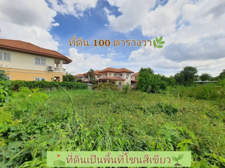 ทำเลโคตรดี ที่ดิน 100 ตารางวา ติดถนนลาดยางสาธารณะ สาธารณูปโภคครบ ซอยลำโพ 21 อบางบัวทอง