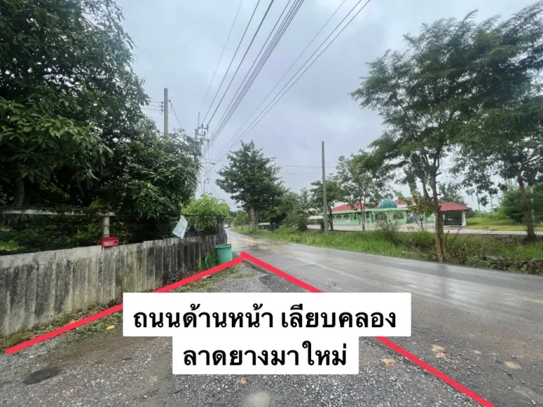 ขายที่ดินแปลง 1 ไร่ พร้อมบ้านสวน ลำไทร ใกล้อารีนาสนามฟุตซอล ขายสดโฉนดพร้อมโอน