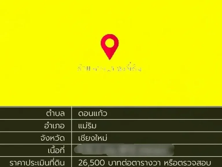 ขายที่ดิน 12-1-61 ไร่ ติดถนนวงแหวนรอบ 2 อแม่ริม เชียงใหม่