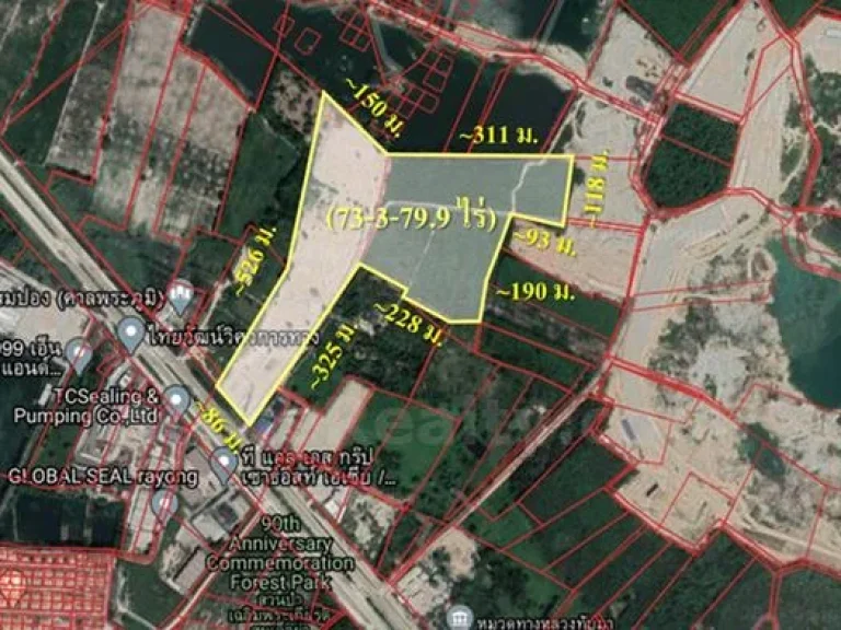ที่ดินสำหรับพัฒนาจังหวัดระยอง พื้นที่อีอีซี เส้นทางหลวง36ใกล้ตัวเมืองระยองมาก