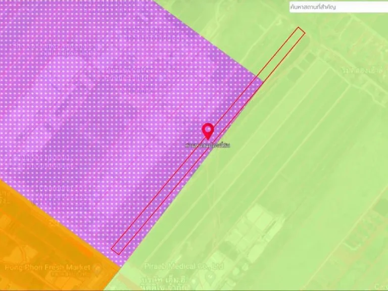 ขายที่ดินสีม่วงลาย ตรงข้าม ตลาดปองพล 28 ไร่ ติดถนนสุวินทวงศ์ กว้าง 41 มลึก 1200 ม ด้านหลังติดคลองนครเนื่องเขต