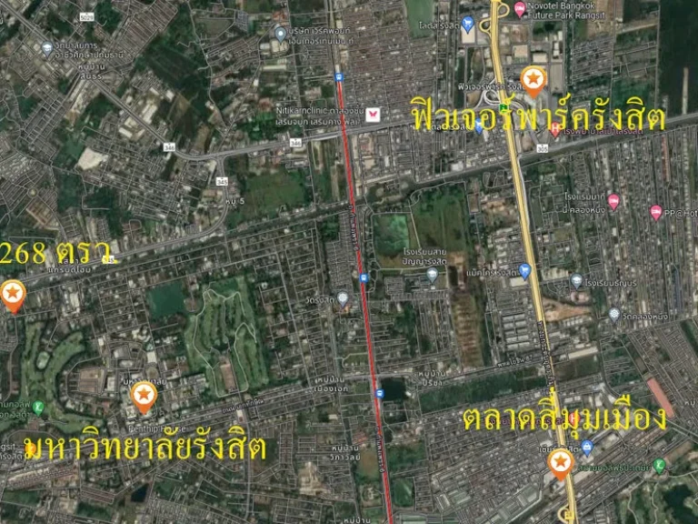 ขายที่ดินเปล่า 268 ตรว ติดมหาวิทยาลัยรังสิต สถานีรถไฟฟ้าหลักหก ปทุมธานีราคาพิเศษ