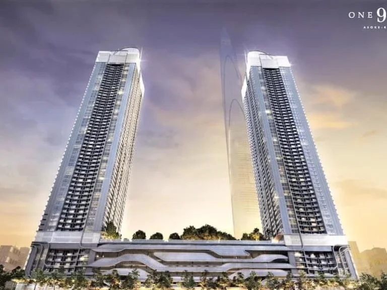 คอนโดมิเนียมหรู อาคารคู่แฝด ทรงสวยล้ำสมัย CONDO ONE 9 FIVE Asoke-Rama 9