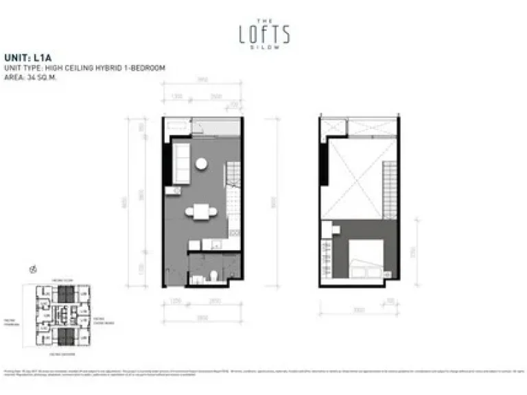 ขายดาวน์ขาดทุน คอนโด The Lofts Silom 1 ห้องนอน ชั้นสูง วิวเมืองสาทร