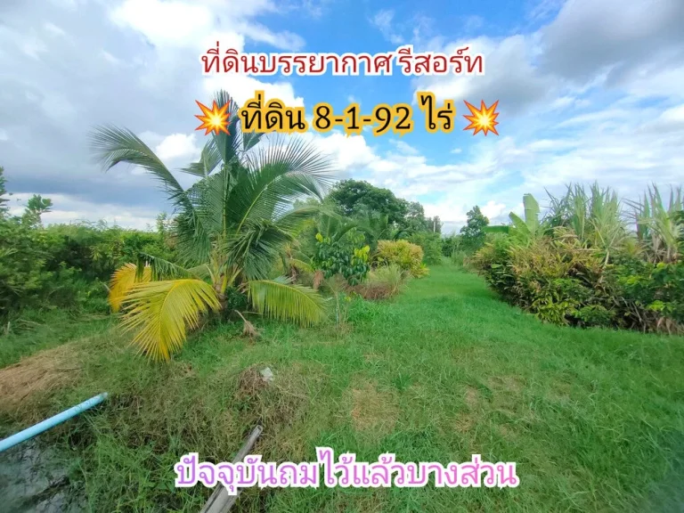 ขายถูกที่สุด ที่ดินบรรยากาศรีสอร์ท 8-1-92 ไร่ ถมแล้วบางส่วน คลองเก้า อหนองเสือ