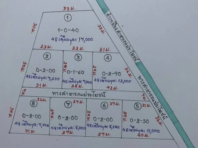 ขายที่ดินใกล้ทะเล 2 กม เนื้อที่ 200 ตรวขึ้นไป ผ่อนได้ค่ะ