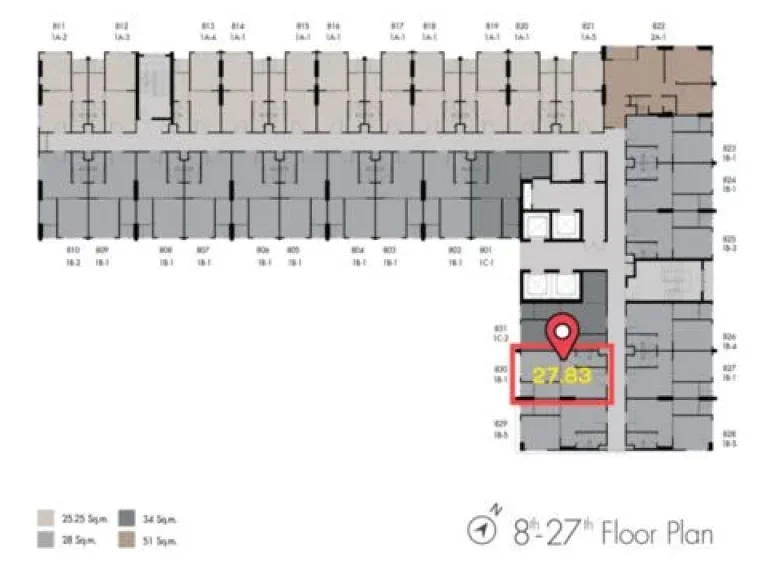 ขาย Niche id Pakkret Station 2783 ตรม ชั้น 20 วิวสระ ใกล้สถานีรถไฟฟ้าปากเกร็ด