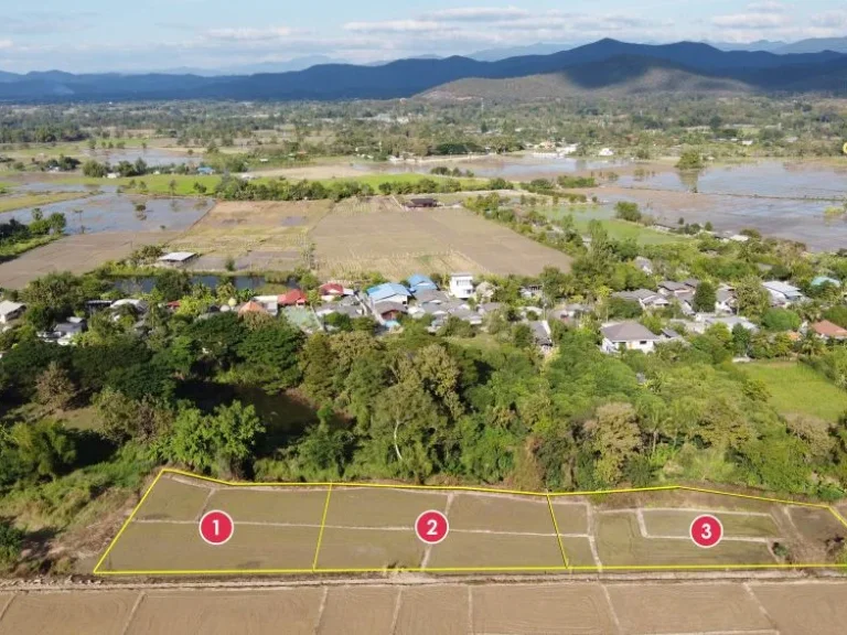 ที่ดิน 3468 ตรว มี 3 แปลงเท่ากัน ด้านหลังติดลำธาร