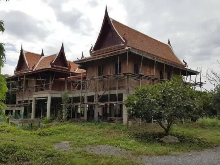 ขายที่ดินพร้อมบ้านทรงไทยเรือนหมู่ 3 หลัง จ สระบุรี บรรยากาศดีเหมาะทำรีสอร์ท