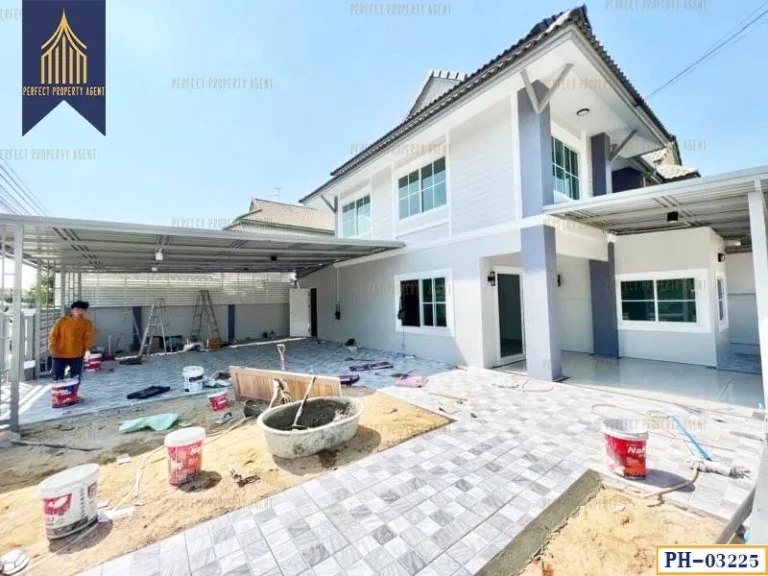 บ้านแฝด พฤกษา 19 ตกแต่งใหม่ บางคูรัด บางบัวทอง นนทบุรี