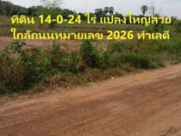 ขายที่ดินเปล่า 14-0-24 ไร่ ตขามเรียง อกันทรวิชัย