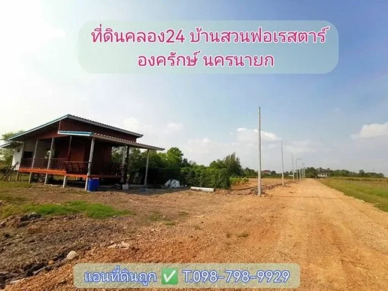 ที่ดินคลอง24 องครักษ์ นครนายก บ้านสวนฟอเรสตาร์ เงินผ่อน