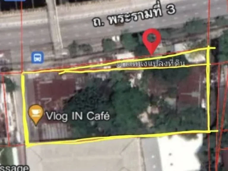 ด่วน ขายที่ดินเปล่า ติดถนนพระราม 3 พท 484 ตรว หน้ากว้าง 65