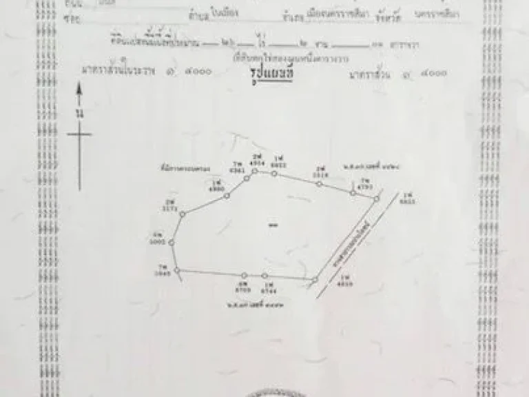 ขายที่ดิน 265ไร่ ใกล้วัดเขาชีป้อม ตำบลตูม อำเภอปักธงชัย