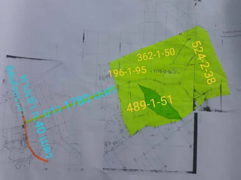 ขายที่ดิน1572-3-36 ไร่ ไร่ละ 8แสน ตหนองไร่ อปลวกแดง จระยอง
