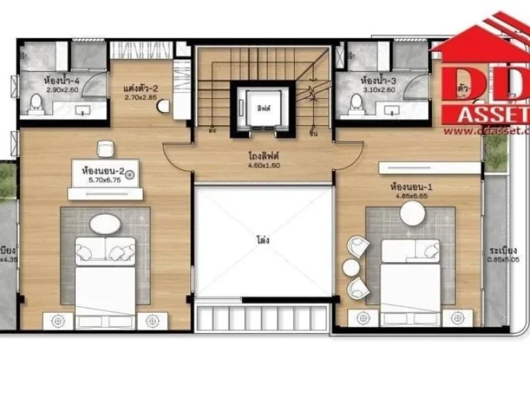 บ้านเดี่ยว 3 ชั้น พระราม9 เรสซิเดนซ์ พร้อมลิฟท์ ใกล้