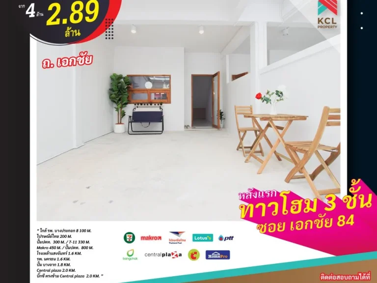 ขายบ้านทาวน์โฮม 3 ชั้น รีโนเวทใหม่ สไตล์ มินิมอล