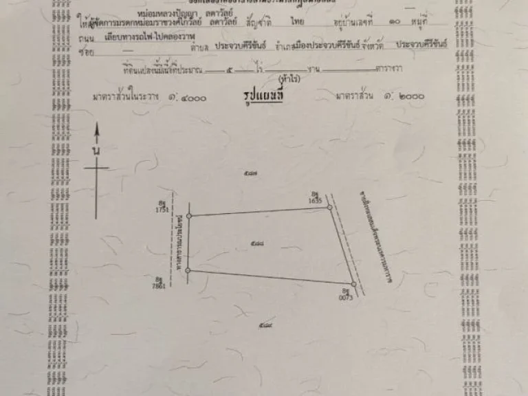 ที่ดินเปล่า ติดชายทะเล จประจวบคีรีขันธ์