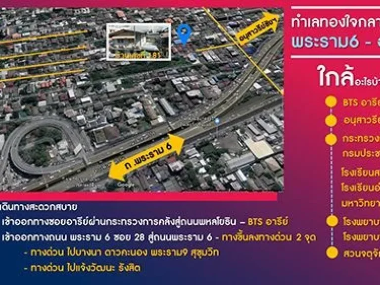 ขายที่ดินพร้อมบ้าน พระราม 6 ซอย 28 เยื้อง ซอยศาสนา 3 ใกล้ BTS