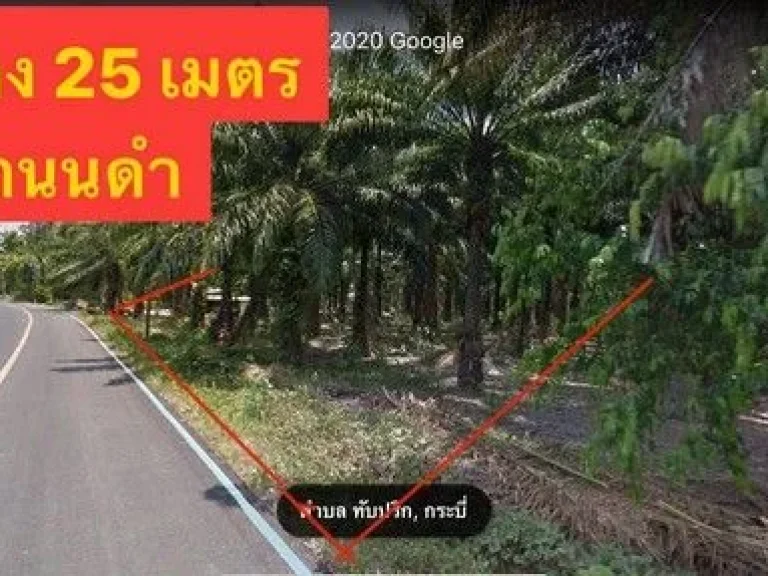 ขายที่ดิน กระบี่ เนื้อที่ 3 ไร่ 2 งาน 80 ตรว อำเภอเมือง