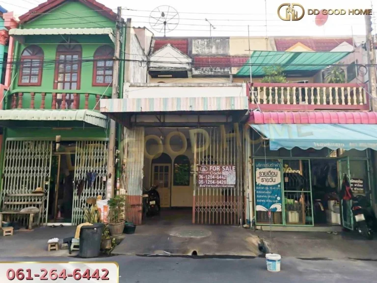 ขายทาวน์เฮาส์ 2 ชั้น บ้านศรีสามพราน ตท่าตลาด ต่อเติมโรงจอดรถ