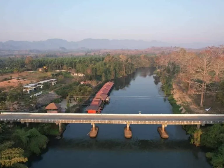 ริมน้ำสะพานหินดาด อำเภอทองผาภูมิ ถูกตำราฮวงจุ้ย หน้าติดน้ำ