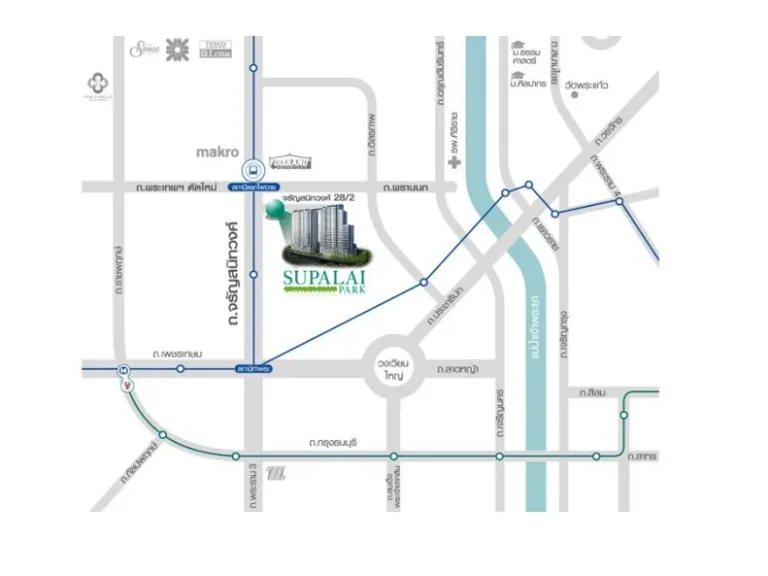 ขายห้องเปล่า คอนโดศุภาลัย ปาร์ค สถานีแยกไฟฉายเนื้อที่ 43