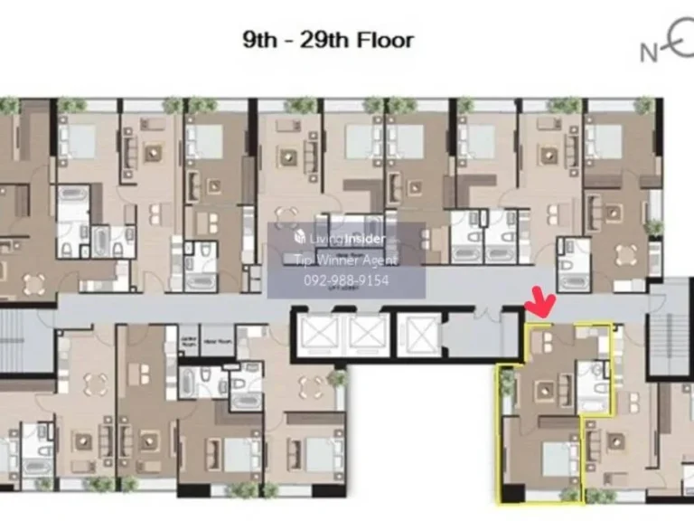 ขาย คอนโดโนเบิล รีเวนต์ ชั้น 29 พื้นที่ 3922 ตรม ห้องมุม