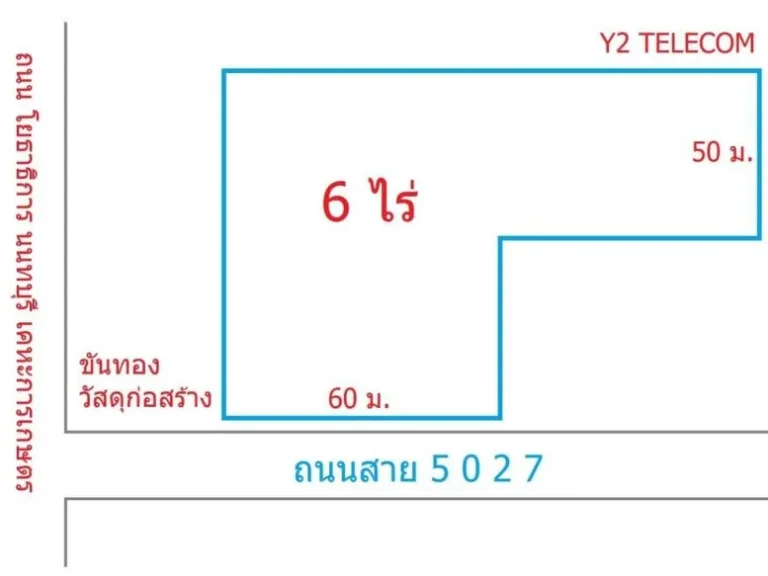 ขายที่ดิน ไทรน้อย ขนาด 6 ไร่ ติดถนนทางหลวงชนบท5027