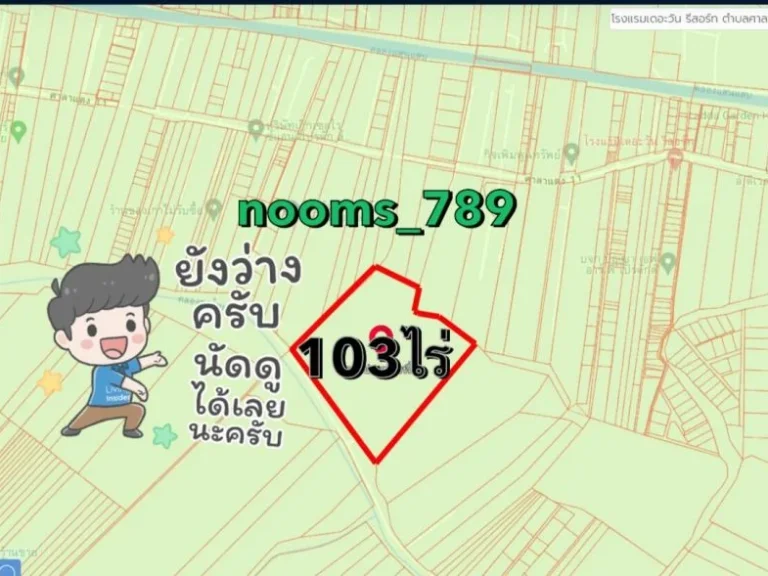 ขายที่ดิน ติดทรัพย์ขายเอง ที่ดินเปล่า 103-0-96 ไร่