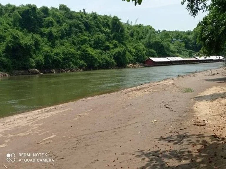 ขายที่ดินสวยติดแม่น้ำมีหาดทราย อำเภอไทรโยค กาญจนบุรี