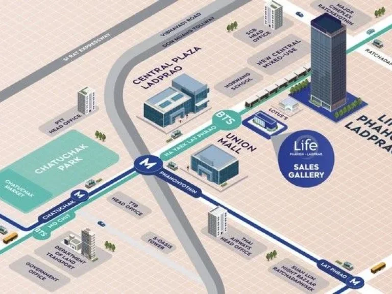 ขายใบจอง Condo Life พหลฯ-ลาดพร้าว ชั้น 22 ใกล้ BTS