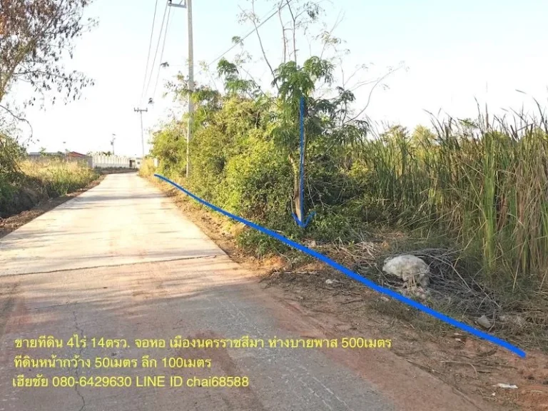 ขายที่ดินใกล้ถนนบายพาส 204 4-0-14ไร่ ตำบลจอหอ เมืองโคราช