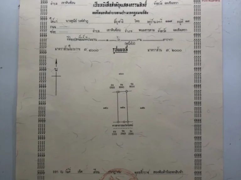 ตัดใจแบ่งขายที่ดิน 3 แปลง เหมาะปลูกบ้าน แปลงล่ะ 1 ไร่