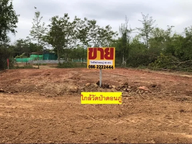 ที่ดิน 50 ตรว ใกล้ วัดป่าดอนภู่ ตหนองนาคำ อเมือง