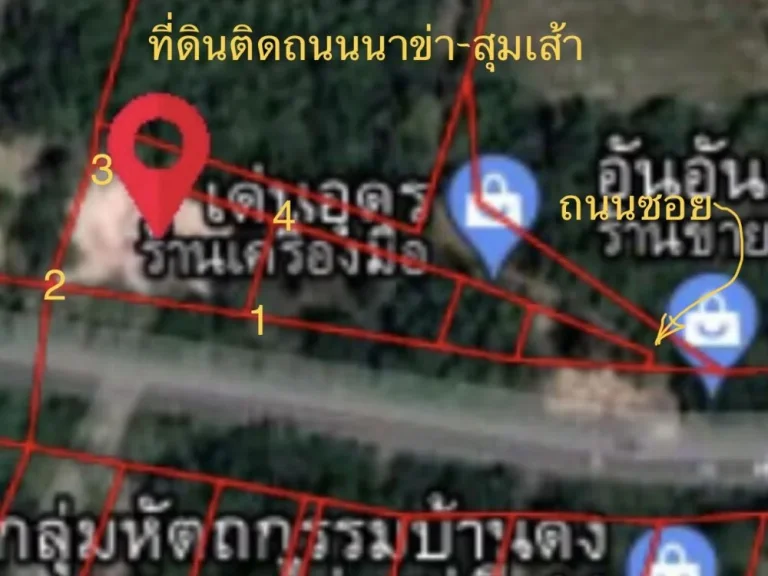 ที่ดิน 302 ตรว ติดทางหลวงนาข่า-สุมเส้า ตนาข่า อเมือง