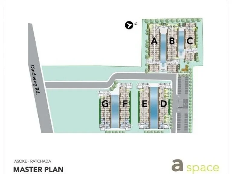 ขายคอนโดเอสเปซ ตึก E A-space Asoke Ratchada Room type 1