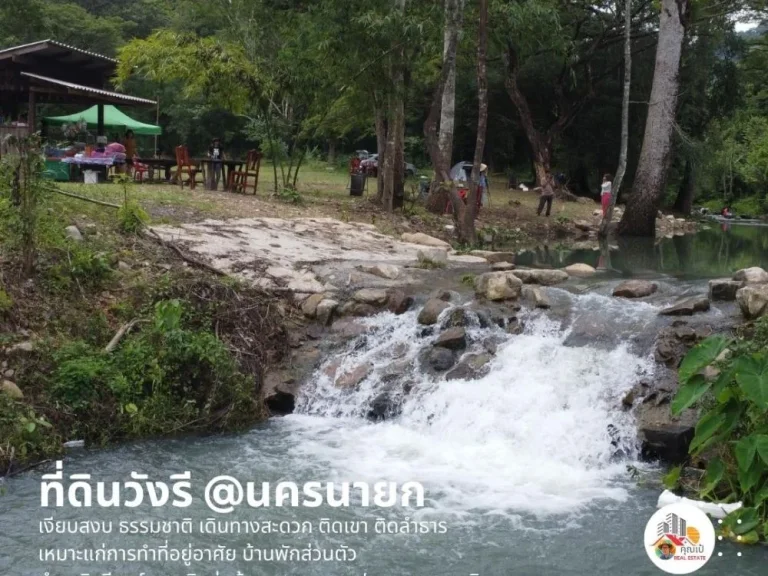 ที่ดินนครนายก บ้านวังรี 6 ไร่ ติดเขา ติดลำธาร สุดถนนลาดยาง