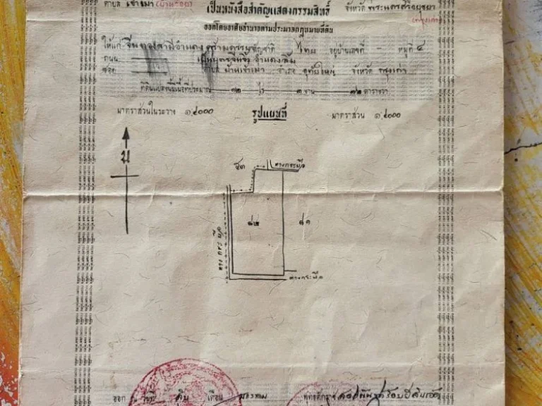 ที่ดินเปล่า ตข้าวเม่า จอยุธยา สามารถสร้างที่อยู่อาศัย